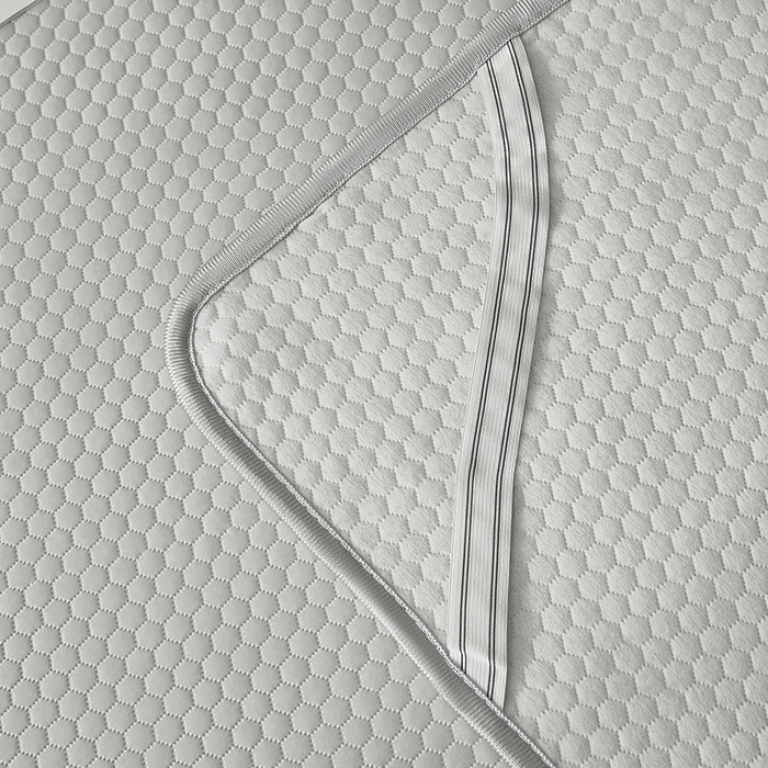 91家纺网 家纺一手货源 找家纺 希廷顿2025新款凉感丝冰豆豆凉席两件套三件套 灰色