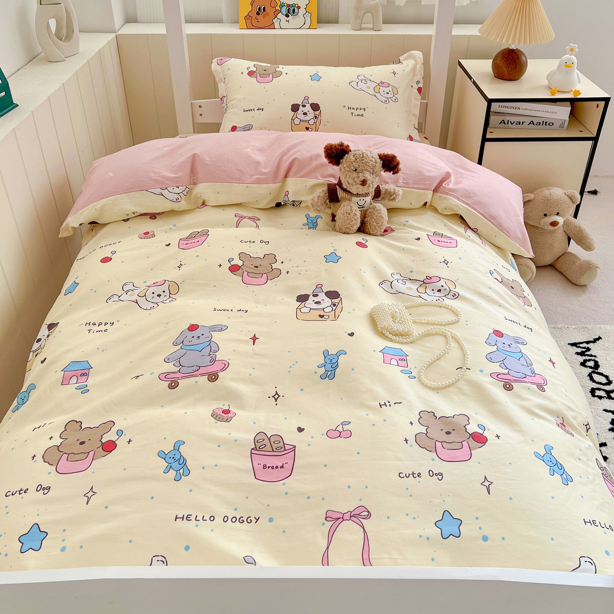 91家纺网 家纺一手货源 找家纺 春雨家居 2025新款学生季全棉三件套（预留缩水） 1.可爱颂