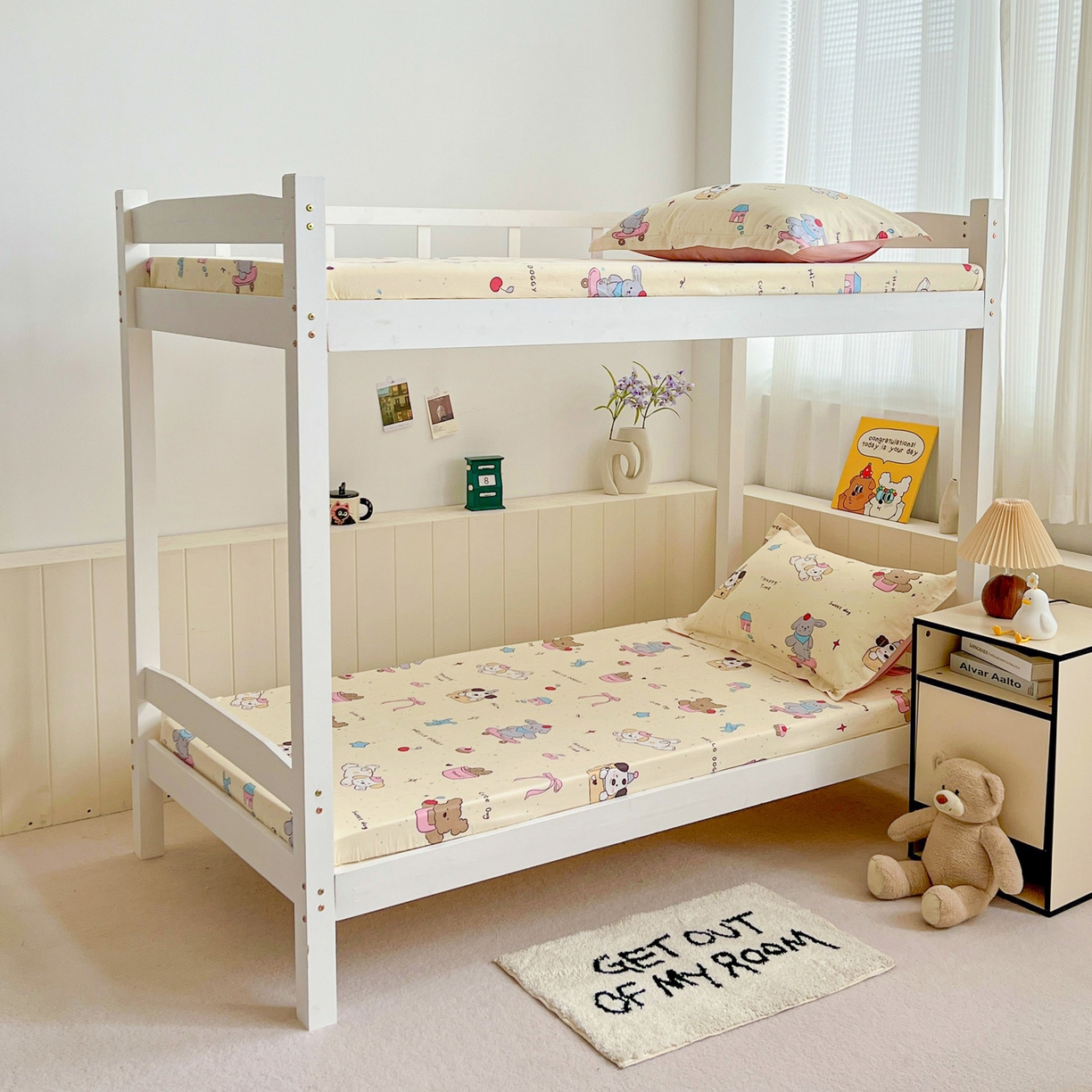 91家纺网 家纺一手货源 找家纺 春雨家居 2025新款学生季全棉三件套（预留缩水） 1.可爱颂