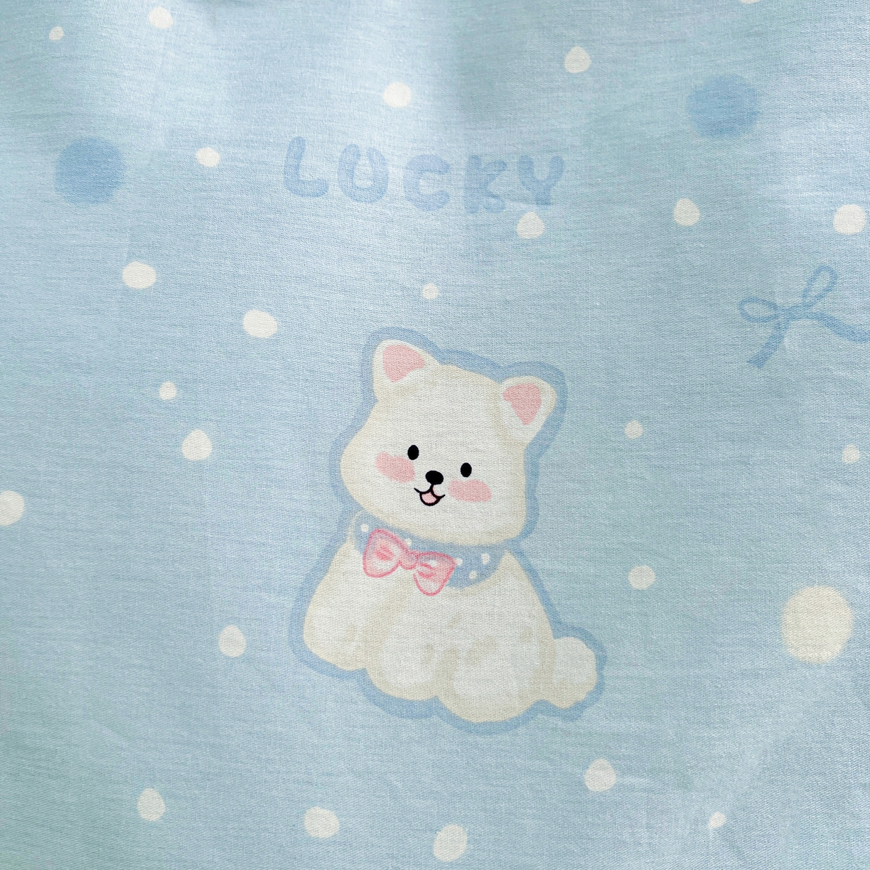 91家纺网 家纺一手货源 找家纺 春雨家居 2025新款学生季全棉三件套（预留缩水） 24.蓝色泡芙狗