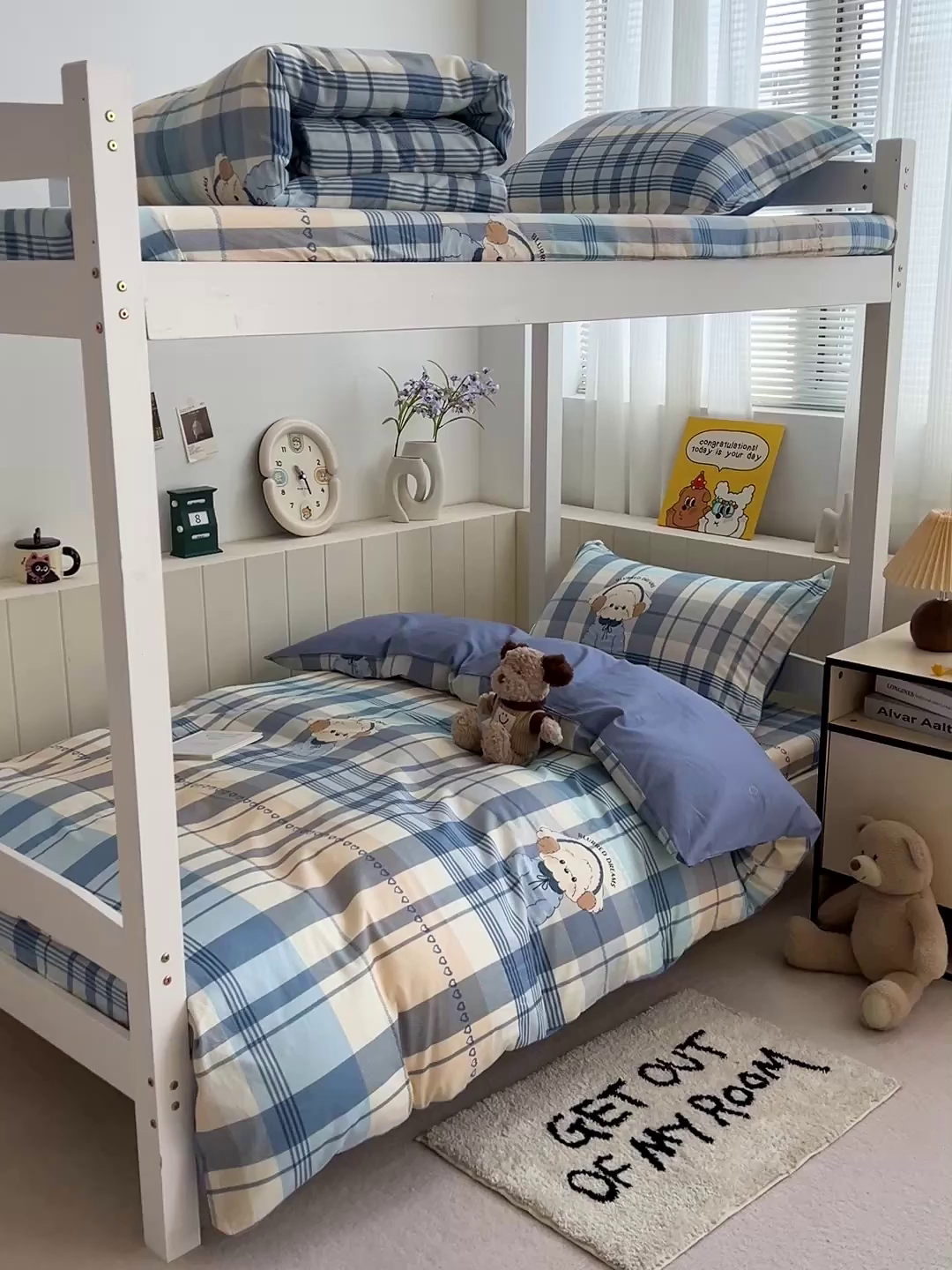 91家纺网 家纺一手货源 找家纺 春雨家居 2025新款学生季全棉三件套（预留缩水） 16.萌萌西高地