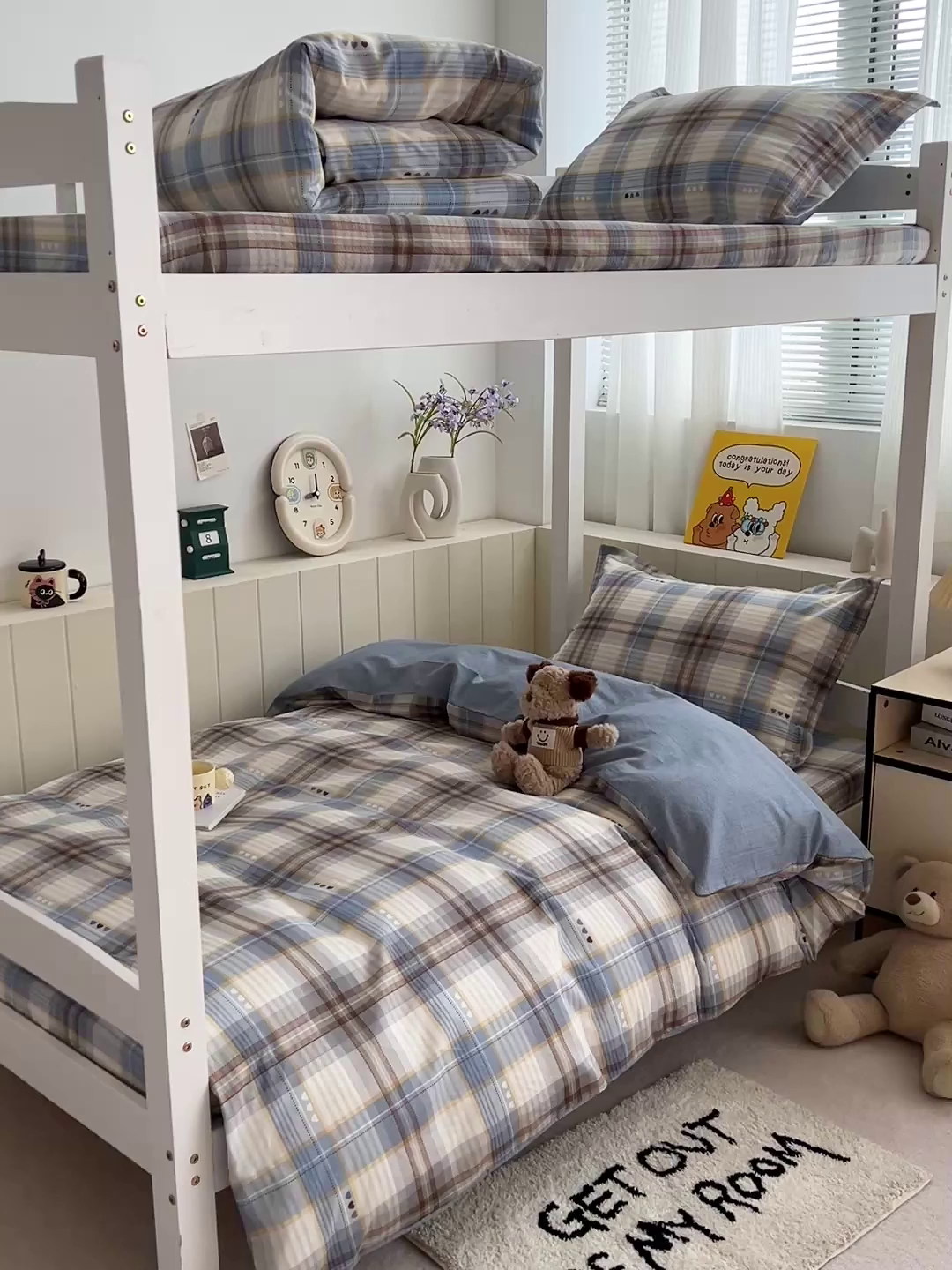 91家纺网 家纺一手货源 找家纺 春雨家居 2025新款学生季全棉三件套（预留缩水） 12.魅彩格