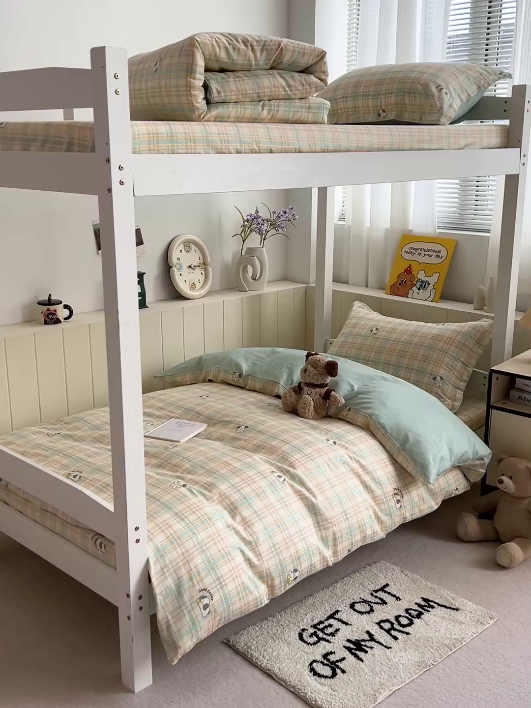 91家纺网 家纺一手货源 找家纺 春雨家居 2025新款学生季全棉三件套（预留缩水） 8.格诺狗