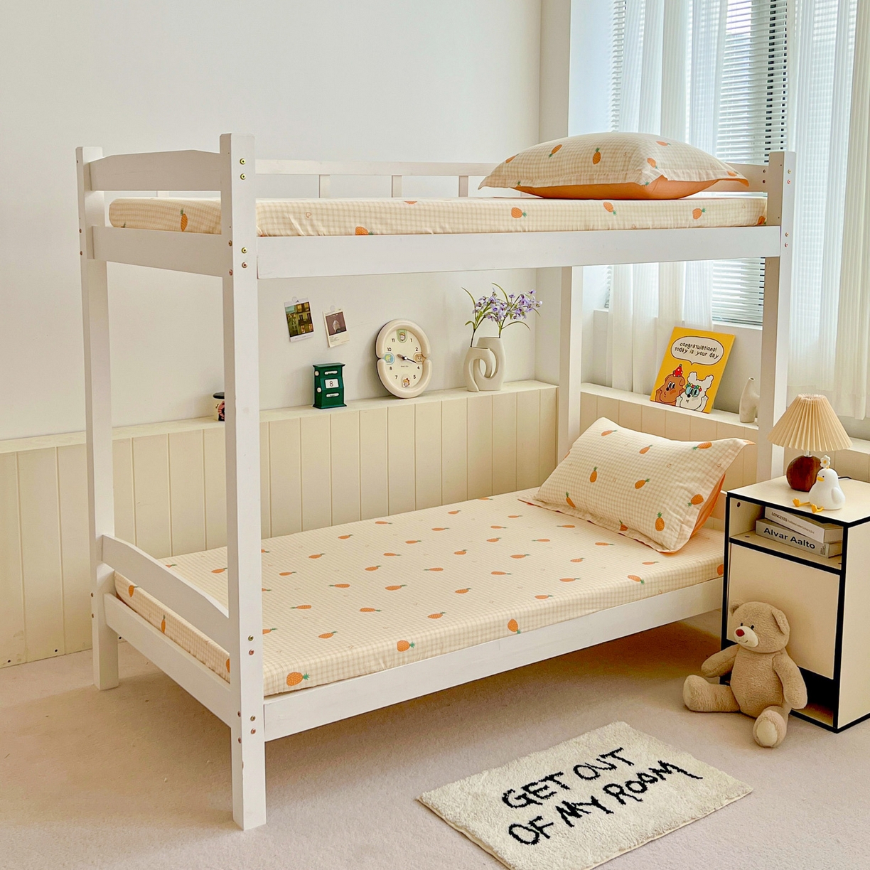 91家纺网 家纺一手货源 找家纺 春雨家居 2025新款学生季全棉三件套（预留缩水） 2.海岛菠萝