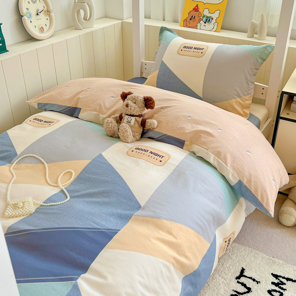 91家纺网 家纺一手货源 找家纺 春雨家居 2025新款学生季全棉三件套（预留缩水） 3.唐顿庄园