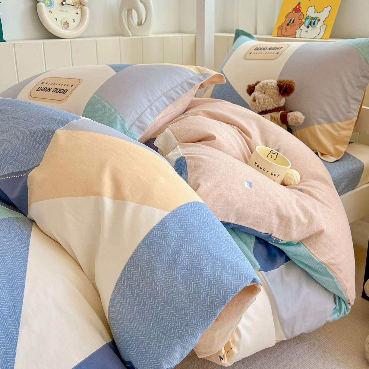 91家纺网 家纺一手货源 找家纺 春雨家居 2025新款学生季全棉三件套（预留缩水） 3.唐顿庄园