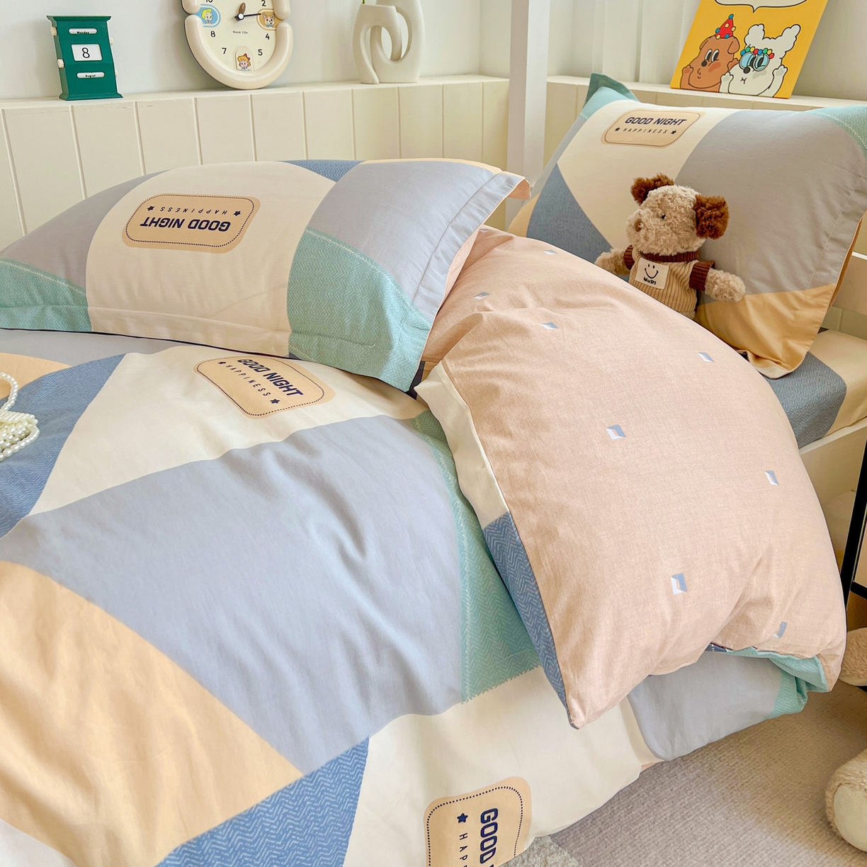 91家纺网 家纺一手货源 找家纺 春雨家居 2025新款学生季全棉三件套（预留缩水） 3.唐顿庄园