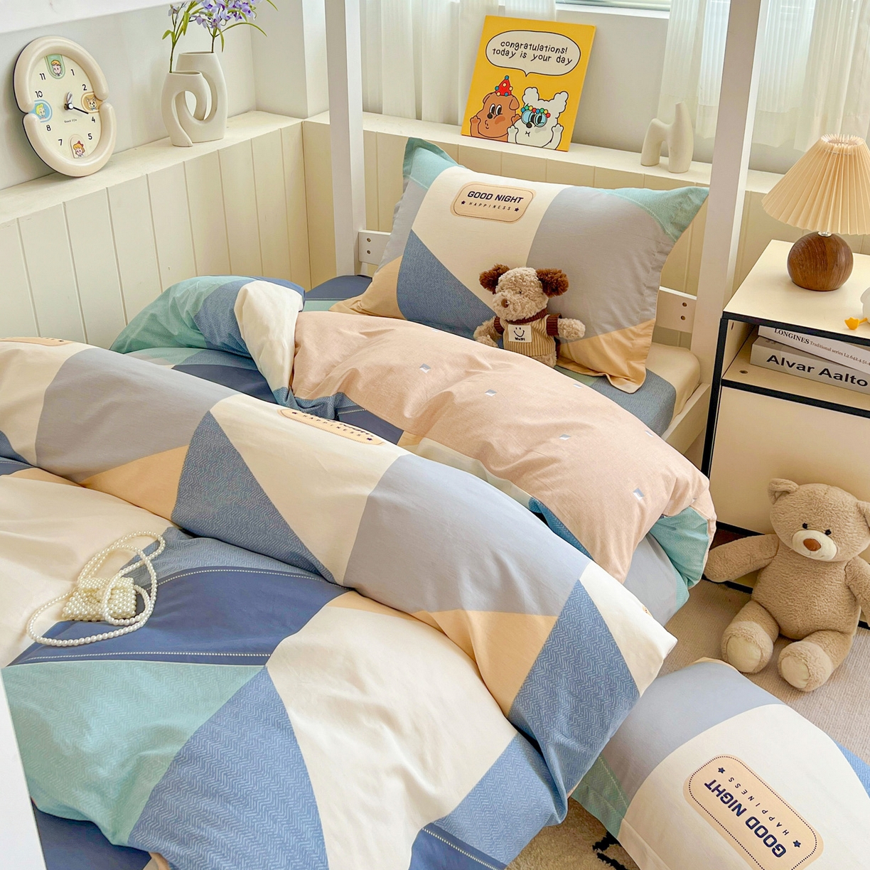 91家纺网 家纺一手货源 找家纺 春雨家居 2025新款学生季全棉三件套（预留缩水） 3.唐顿庄园