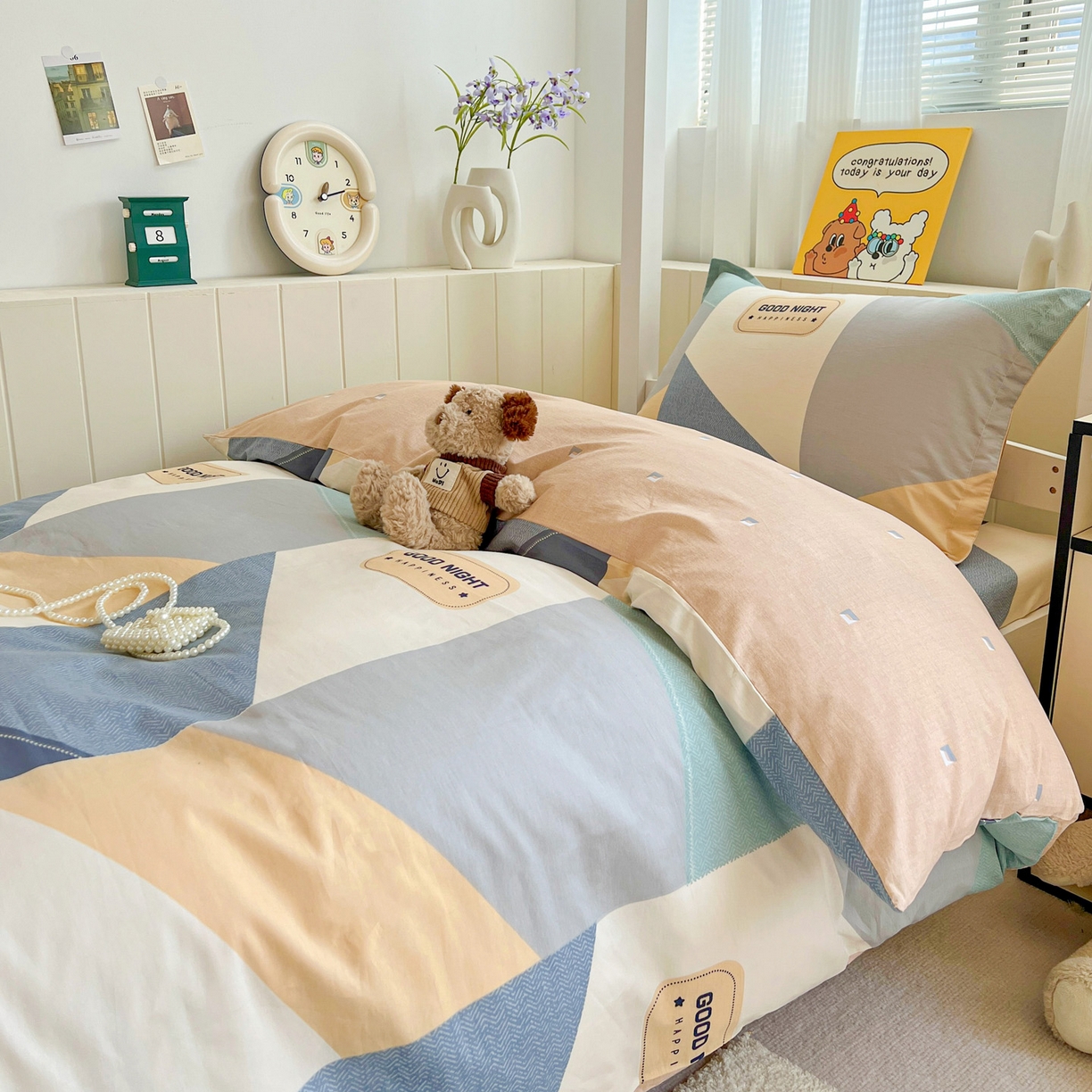 91家纺网 家纺一手货源 找家纺 春雨家居 2025新款学生季全棉三件套（预留缩水） 3.唐顿庄园