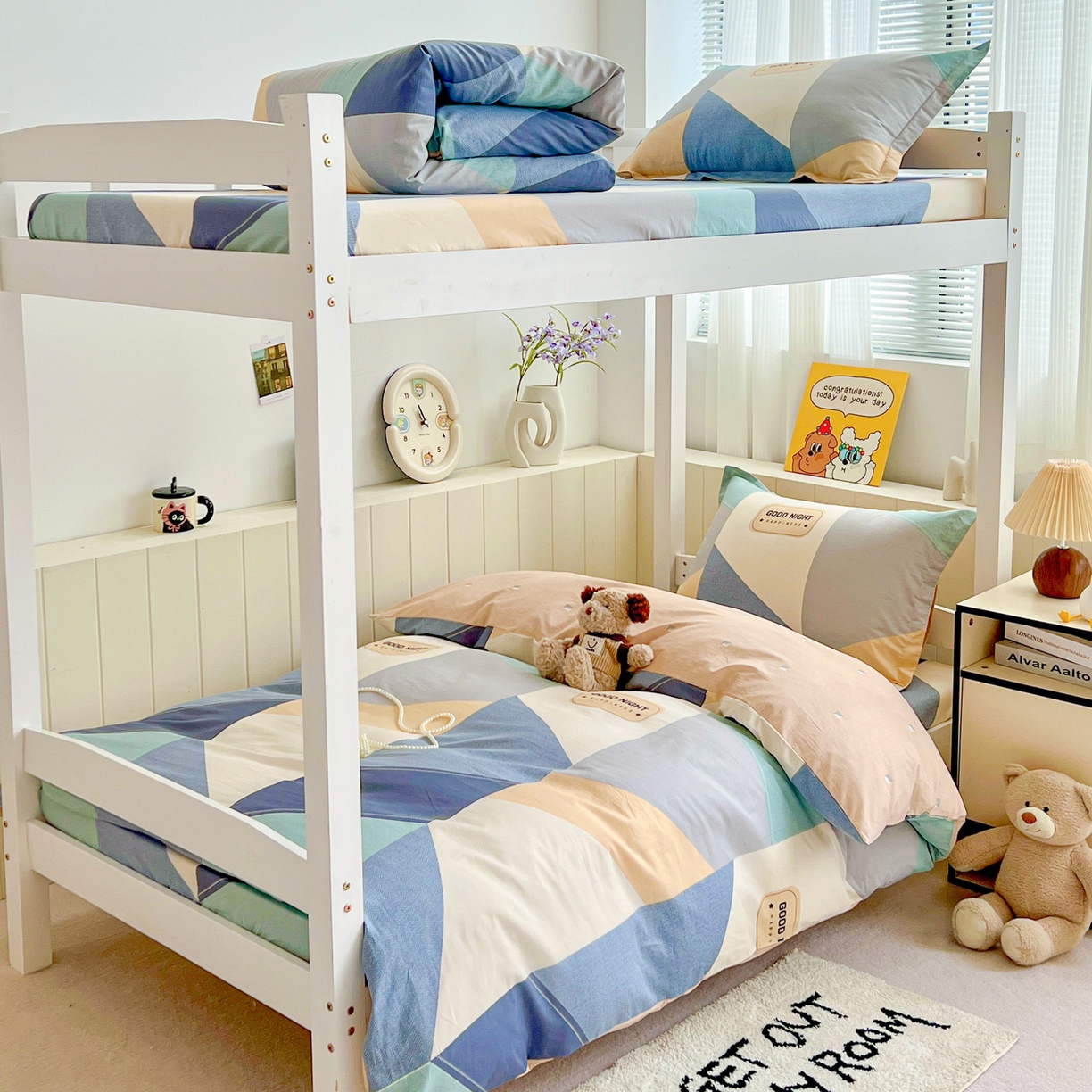 91家纺网 家纺一手货源 找家纺 春雨家居 2025新款学生季全棉三件套（预留缩水） 3.唐顿庄园