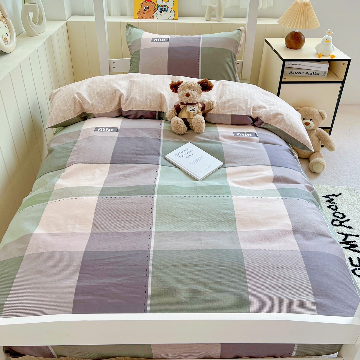 91家纺网 家纺一手货源 找家纺 春雨家居 2025新款学生季全棉三件套（预留缩水） 6.嘉宇格