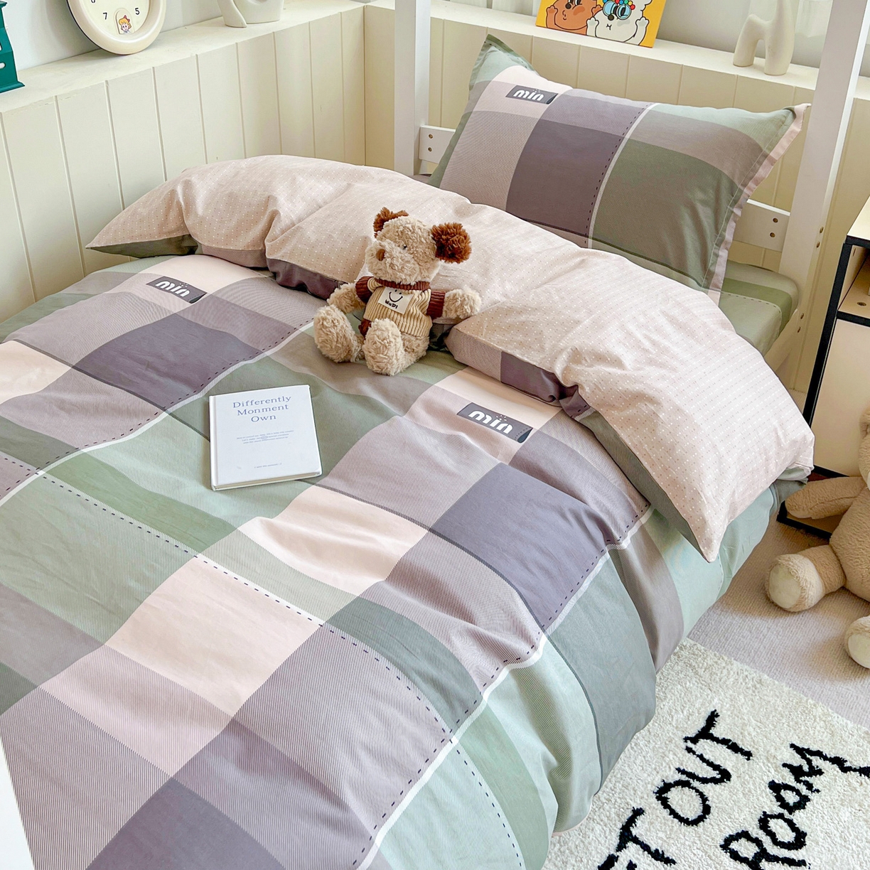 91家纺网 家纺一手货源 找家纺 春雨家居 2025新款学生季全棉三件套（预留缩水） 6.嘉宇格