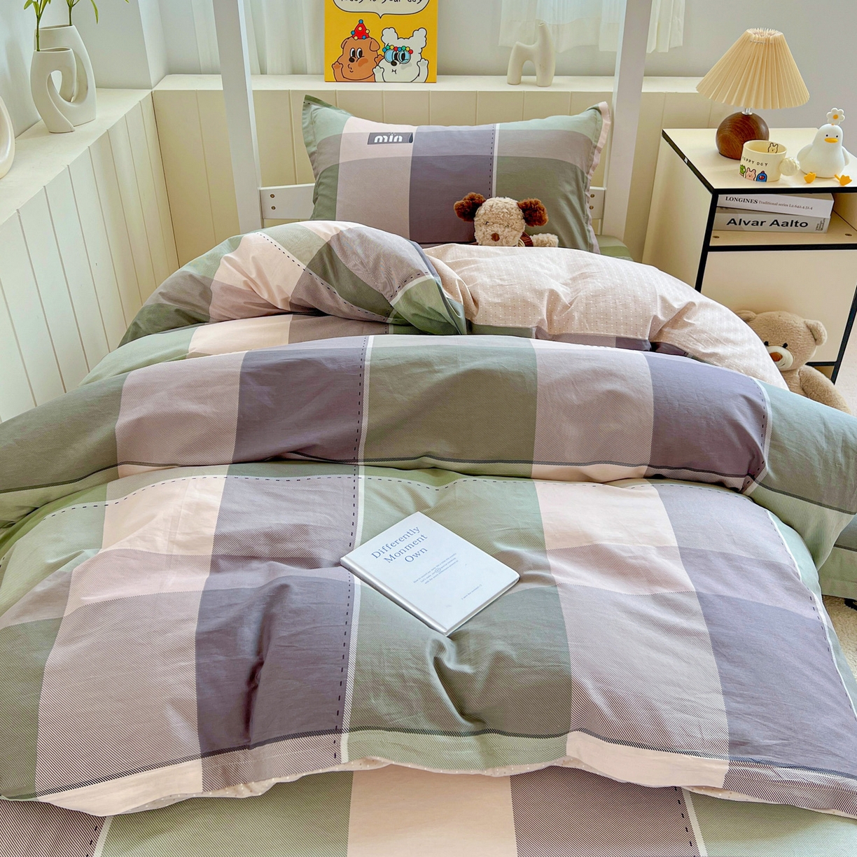 91家纺网 家纺一手货源 找家纺 春雨家居 2025新款学生季全棉三件套（预留缩水） 6.嘉宇格