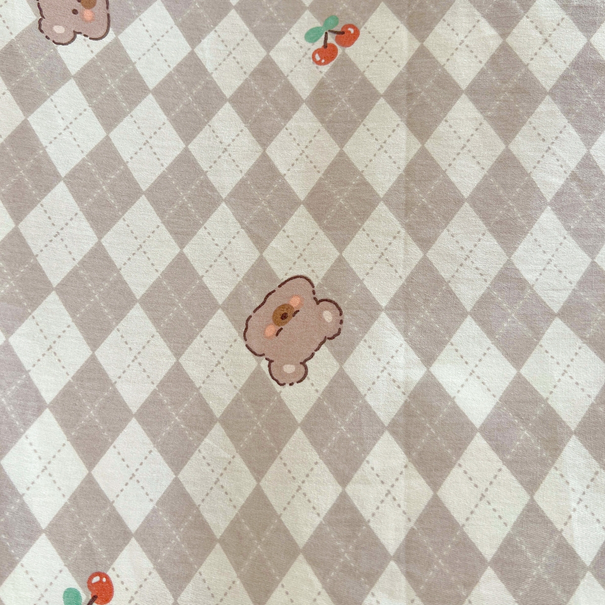 91家纺网 家纺一手货源 找家纺 春雨家居 2025新款学生季全棉三件套（预留缩水） 7.菱格小果