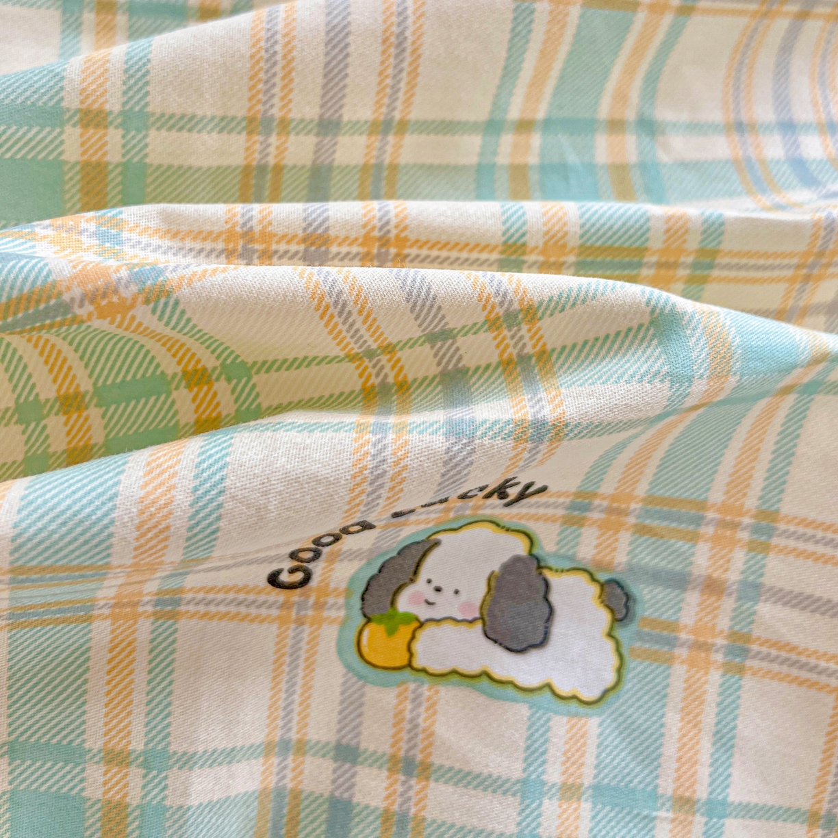 91家纺网 家纺一手货源 找家纺 春雨家居 2025新款学生季全棉三件套（预留缩水） 8.格诺狗