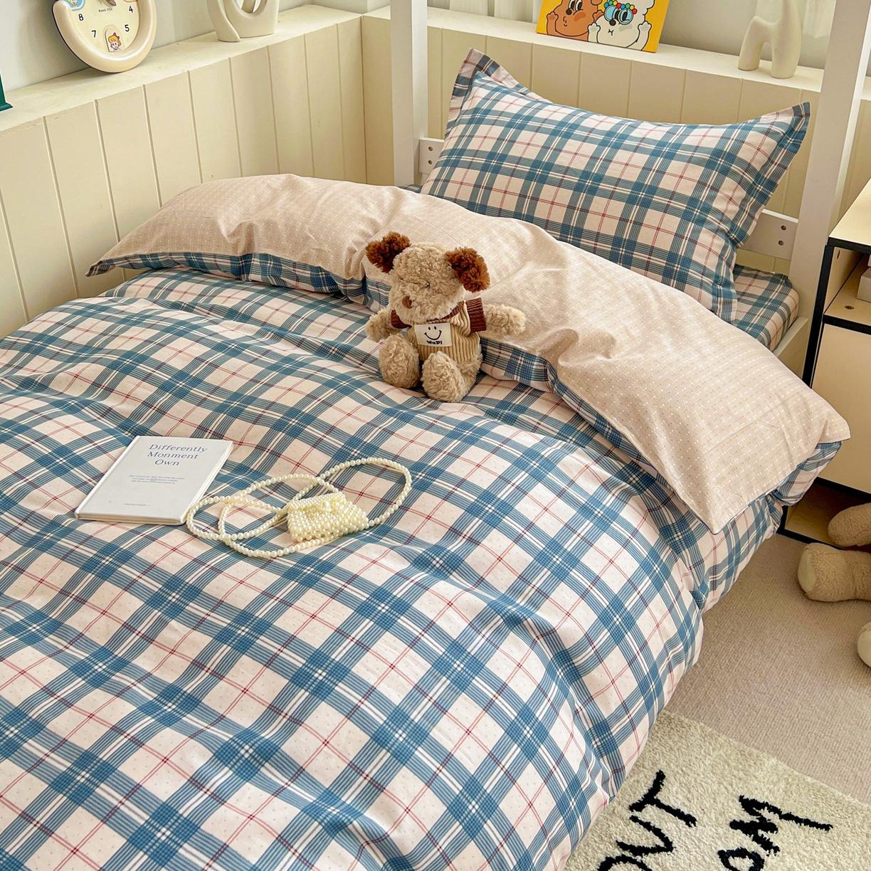 91家纺网 家纺一手货源 找家纺 春雨家居 2025新款学生季全棉三件套（预留缩水） 9.马里格