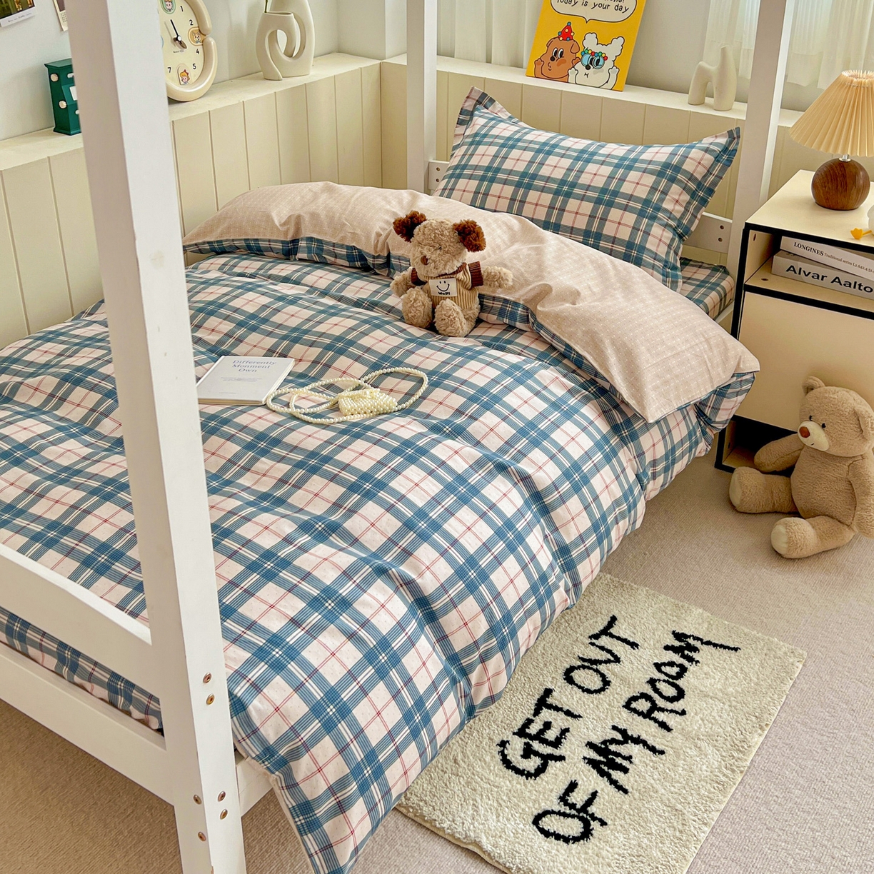 91家纺网 家纺一手货源 找家纺 春雨家居 2025新款学生季全棉三件套（预留缩水） 9.马里格