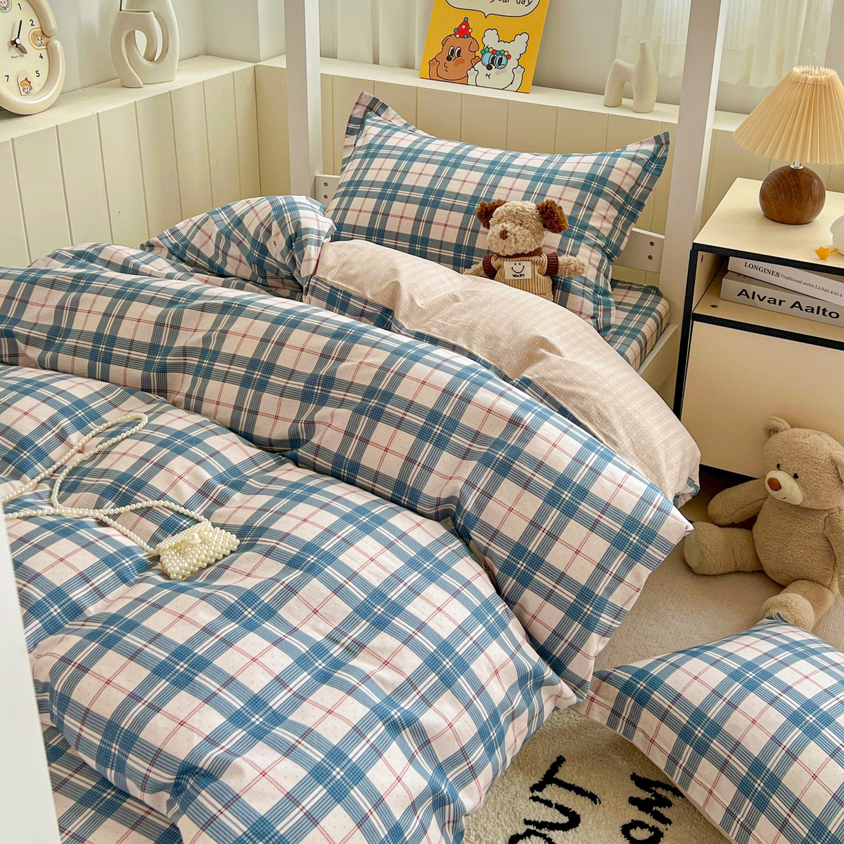 91家纺网 家纺一手货源 找家纺 春雨家居 2025新款学生季全棉三件套（预留缩水） 9.马里格