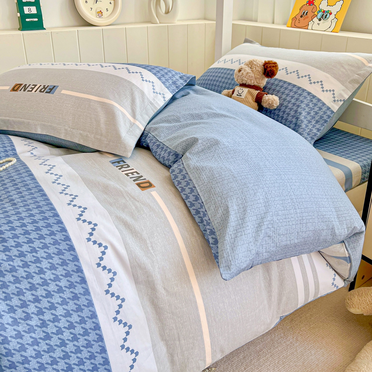 91家纺网 家纺一手货源 找家纺 春雨家居 2025新款学生季全棉三件套（预留缩水） 11.帕洛迪