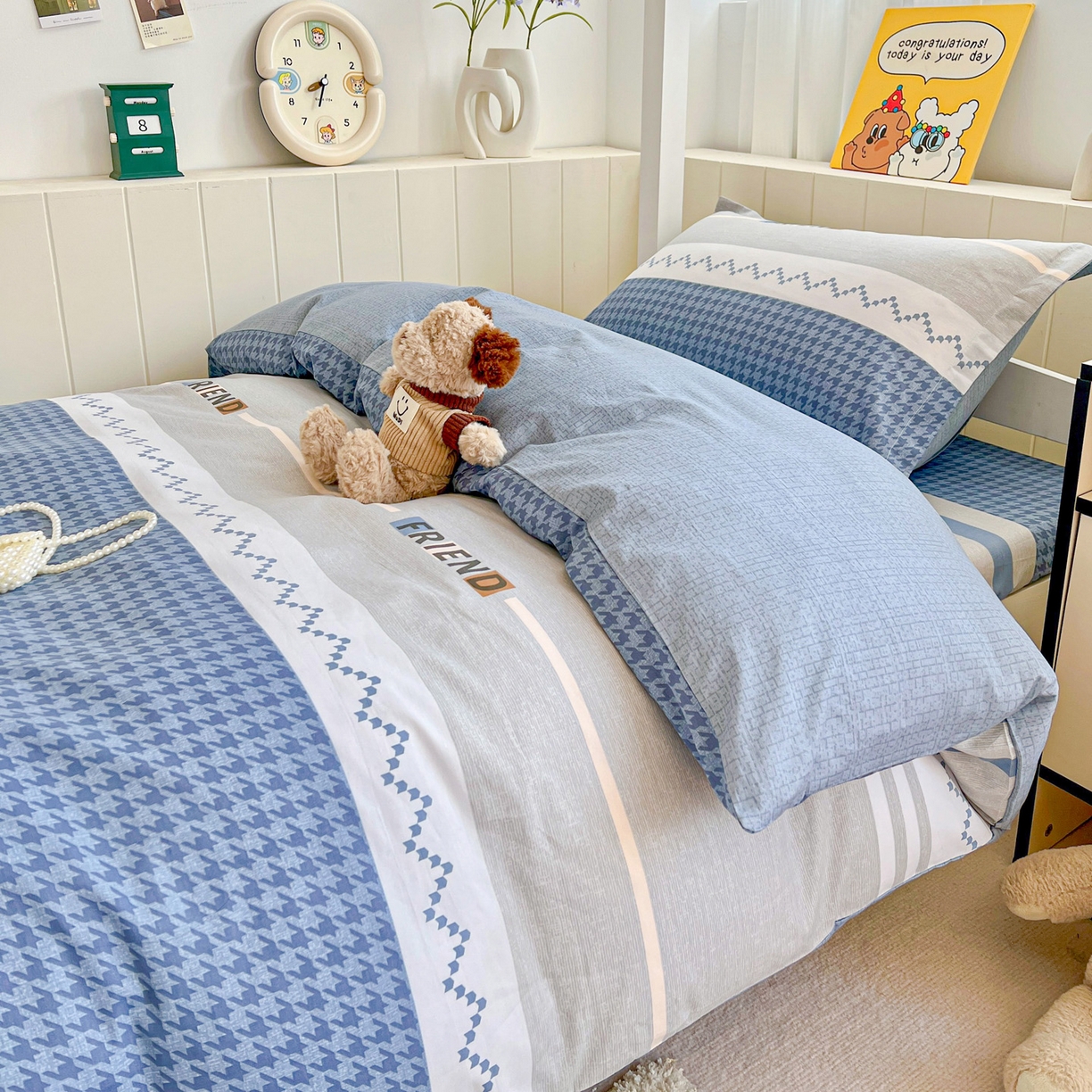 91家纺网 家纺一手货源 找家纺 春雨家居 2025新款学生季全棉三件套（预留缩水） 11.帕洛迪