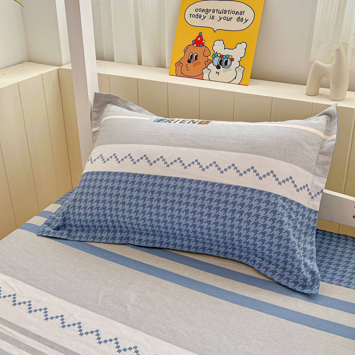 91家纺网 家纺一手货源 找家纺 春雨家居 2025新款学生季全棉三件套（预留缩水） 11.帕洛迪