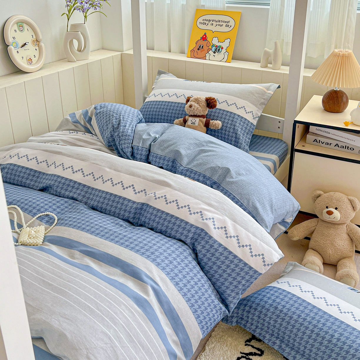 91家纺网 家纺一手货源 找家纺 春雨家居 2025新款学生季全棉三件套（预留缩水） 11.帕洛迪