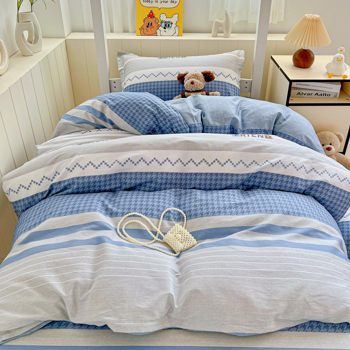 91家纺网 家纺一手货源 找家纺 春雨家居 2025新款学生季全棉三件套（预留缩水） 11.帕洛迪