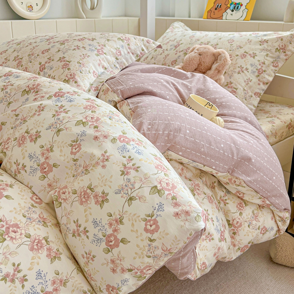 91家纺网 家纺一手货源 找家纺 春雨家居 2025新款学生季全棉三件套（预留缩水） 13.露丝