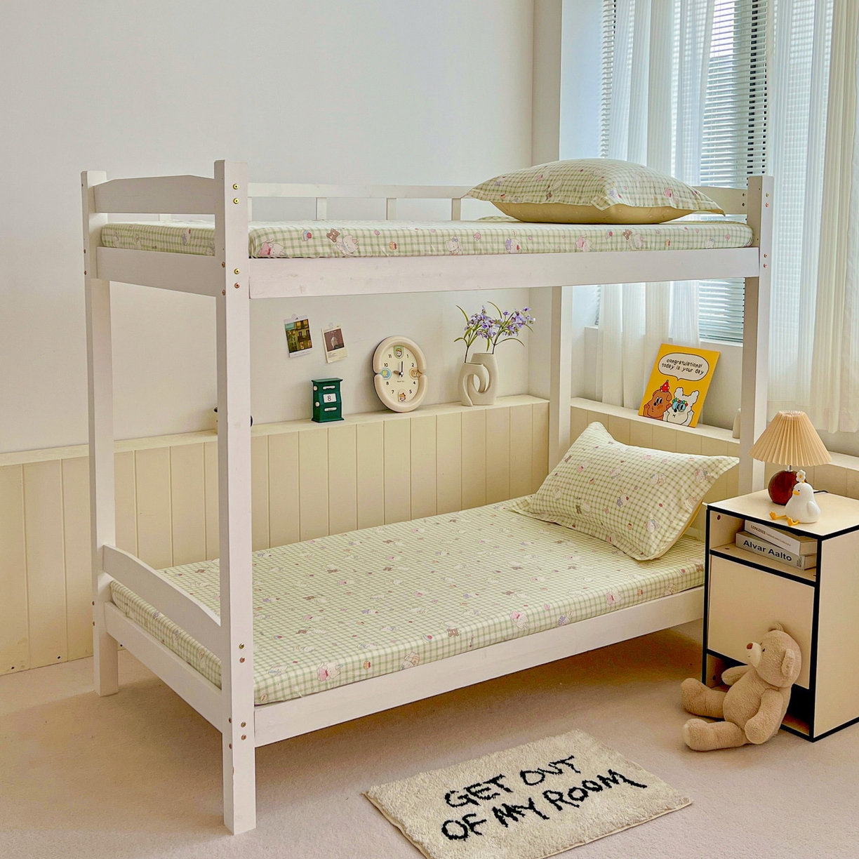 91家纺网 家纺一手货源 找家纺 春雨家居 2025新款学生季全棉三件套（预留缩水） 14.甜美梦境-绿