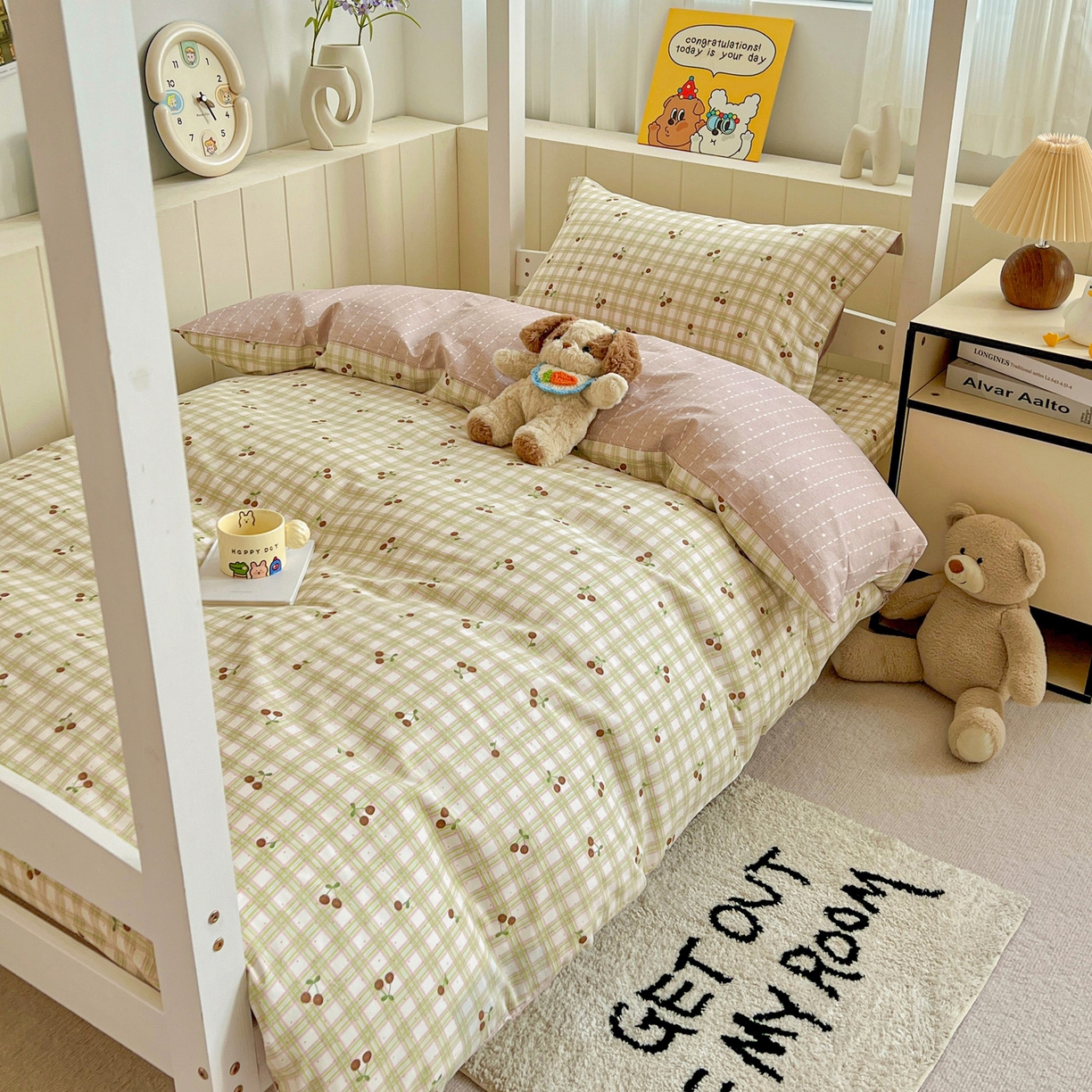 91家纺网 家纺一手货源 找家纺 春雨家居 2025新款学生季全棉三件套（预留缩水） 23.酸甜樱桃