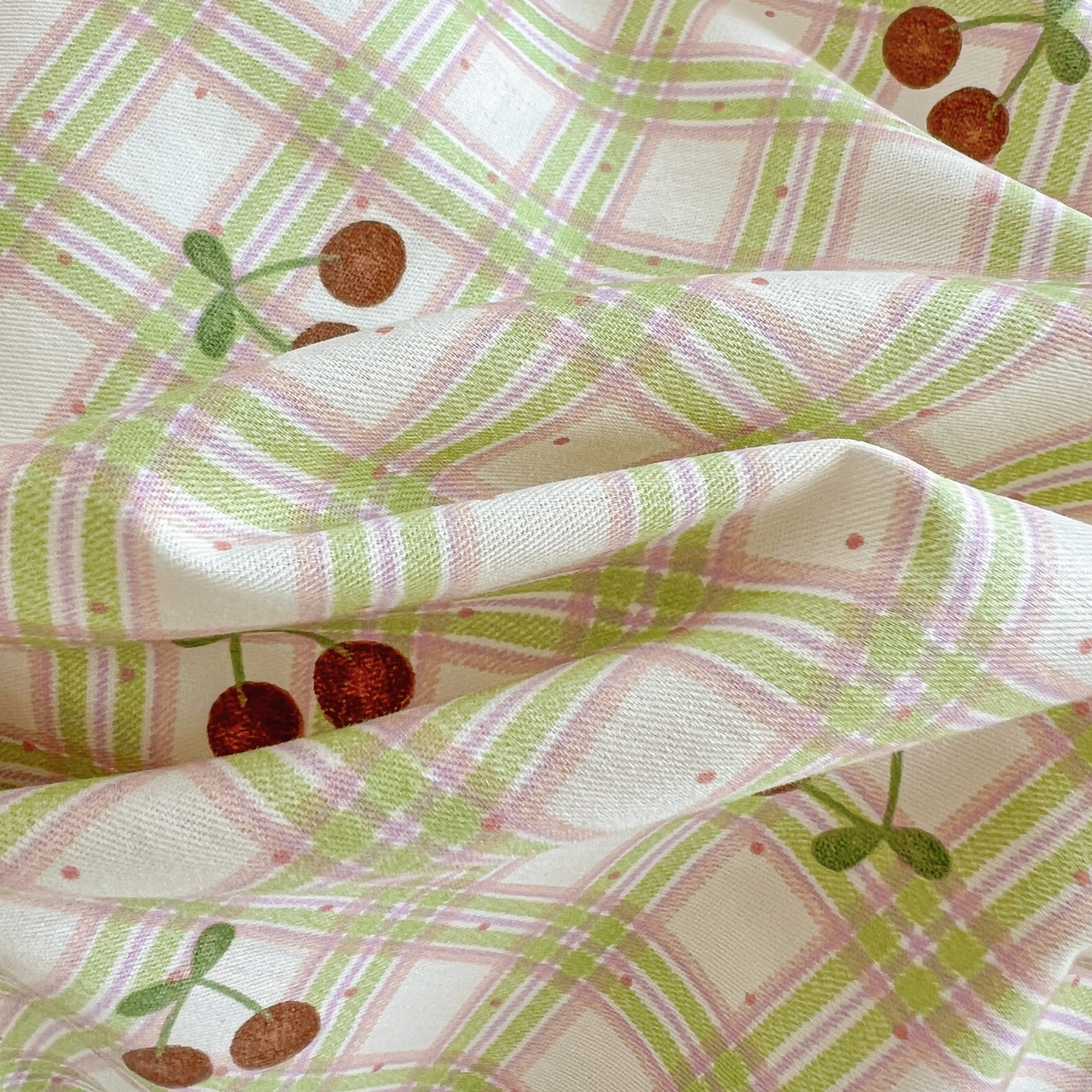 91家纺网 家纺一手货源 找家纺 春雨家居 2025新款学生季全棉三件套（预留缩水） 23.酸甜樱桃