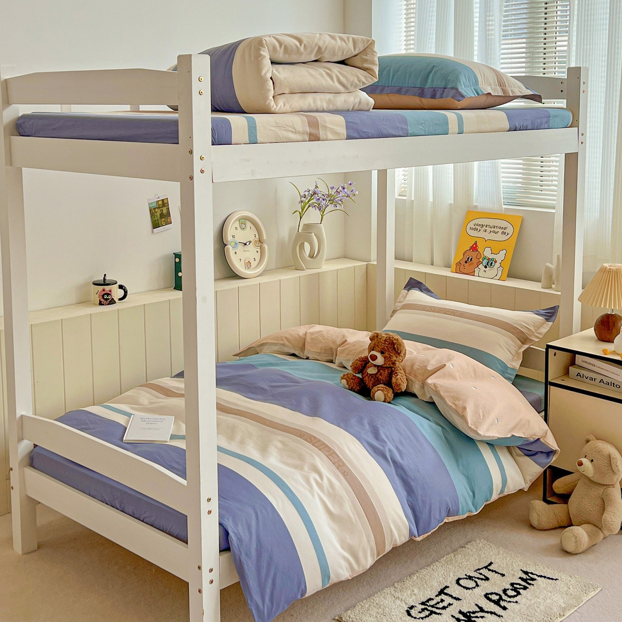 91家纺网 家纺一手货源 找家纺 春雨家居 2025新款学生季全棉三件套（预留缩水） 20.摩登主义