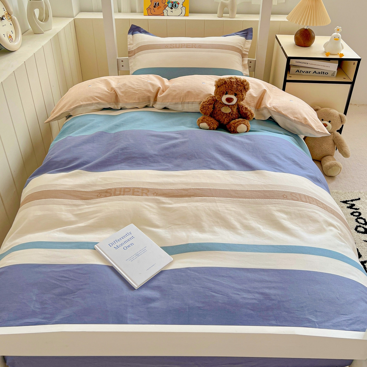 91家纺网 家纺一手货源 找家纺 春雨家居 2025新款学生季全棉三件套（预留缩水） 20.摩登主义