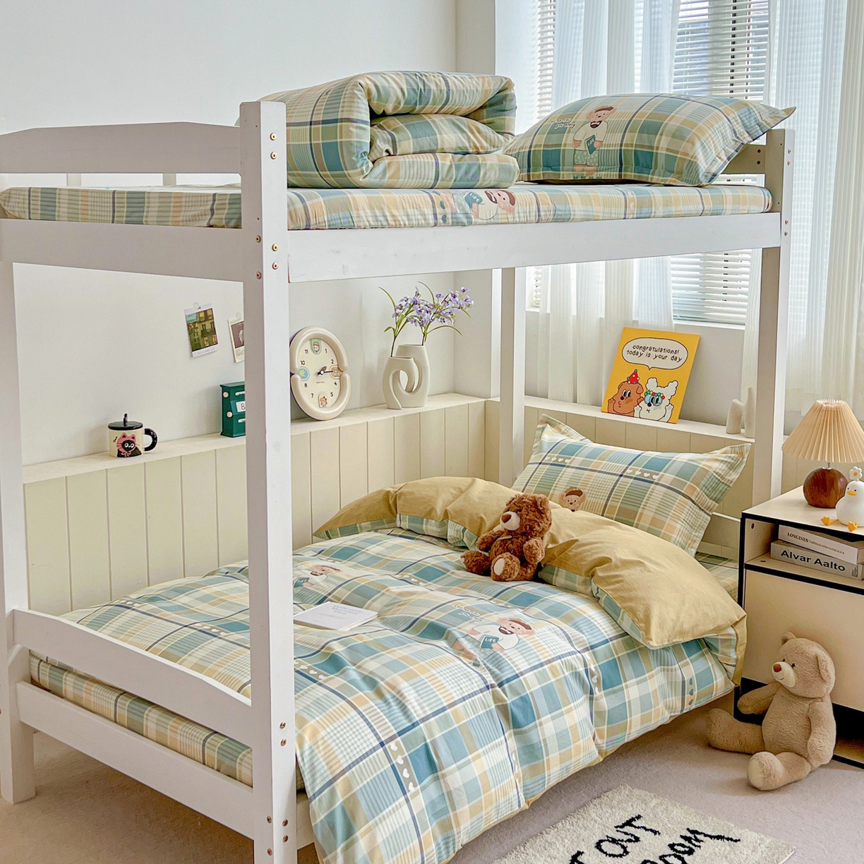 91家纺网 家纺一手货源 找家纺 春雨家居 2025新款学生季全棉三件套（预留缩水） 19.欢乐熊宝