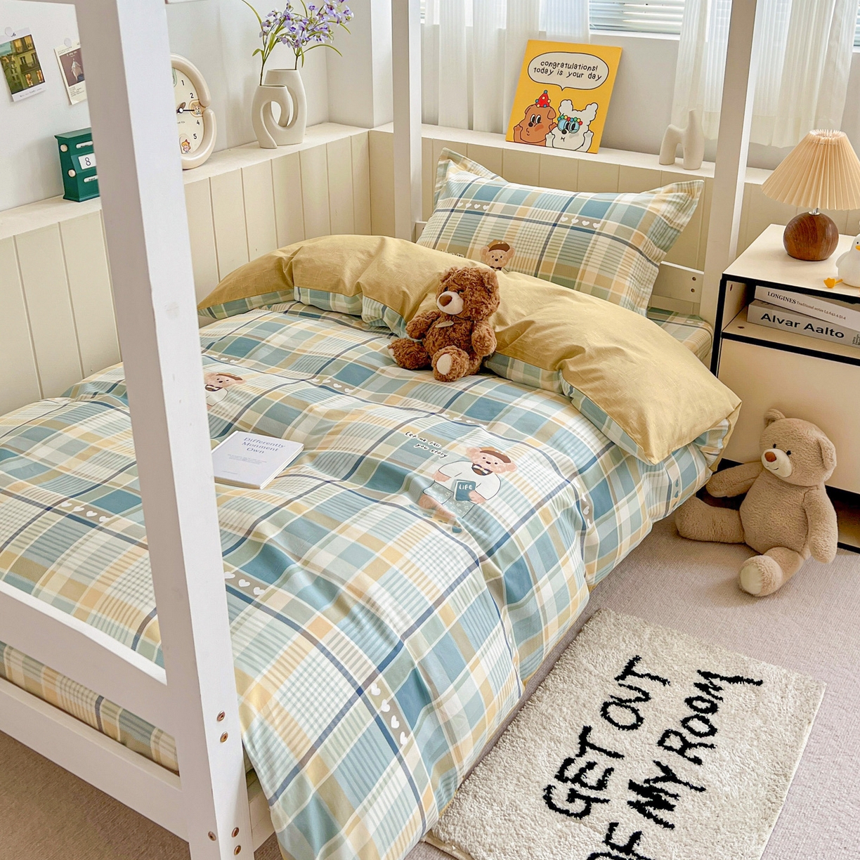 91家纺网 家纺一手货源 找家纺 春雨家居 2025新款学生季全棉三件套（预留缩水） 19.欢乐熊宝