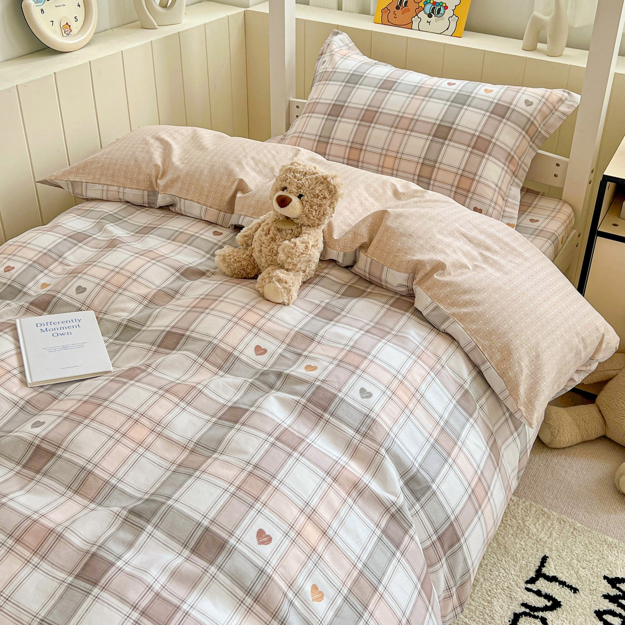 91家纺网 家纺一手货源 找家纺 春雨家居 2025新款学生季全棉三件套（预留缩水） 18.拿铁米