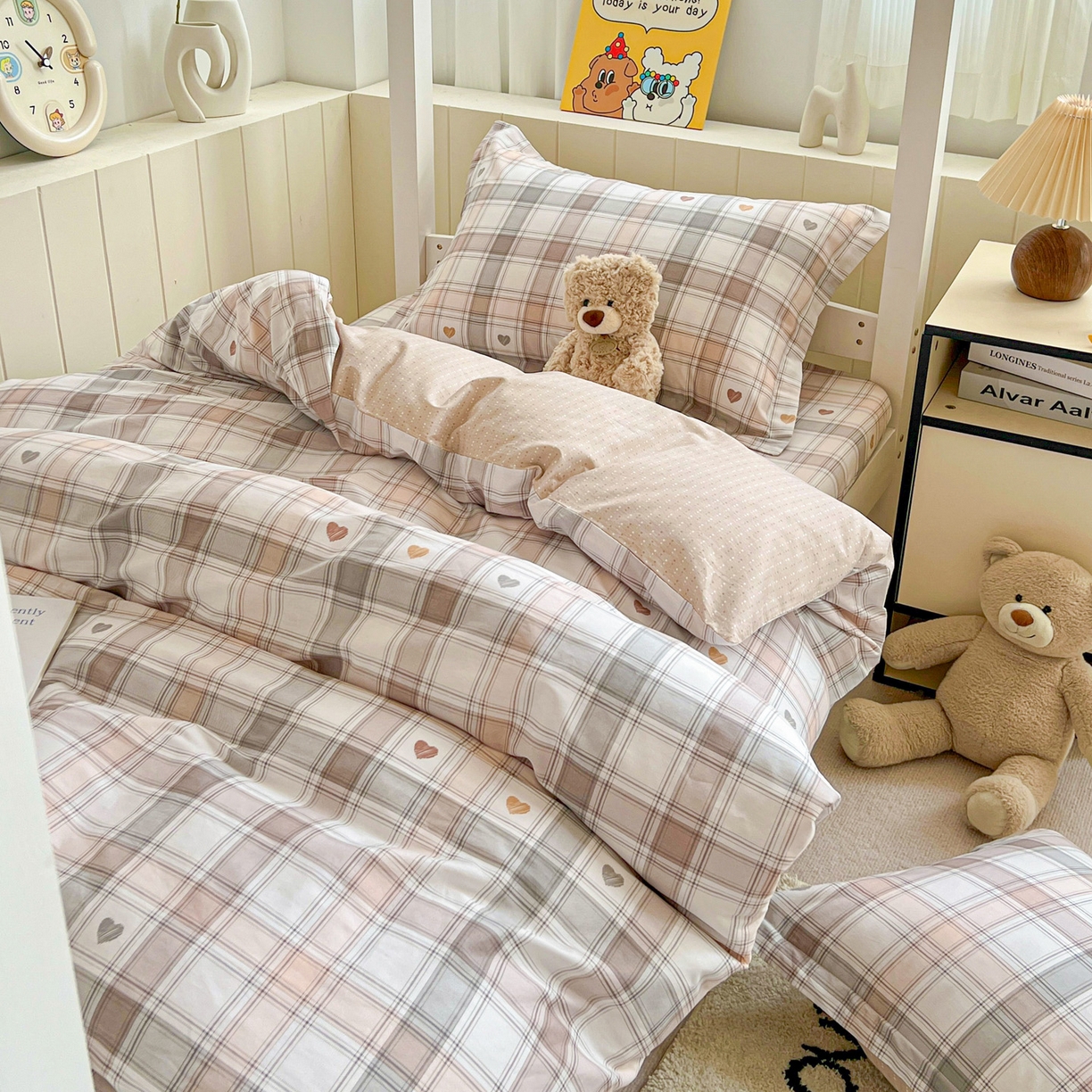 91家纺网 家纺一手货源 找家纺 春雨家居 2025新款学生季全棉三件套（预留缩水） 18.拿铁米