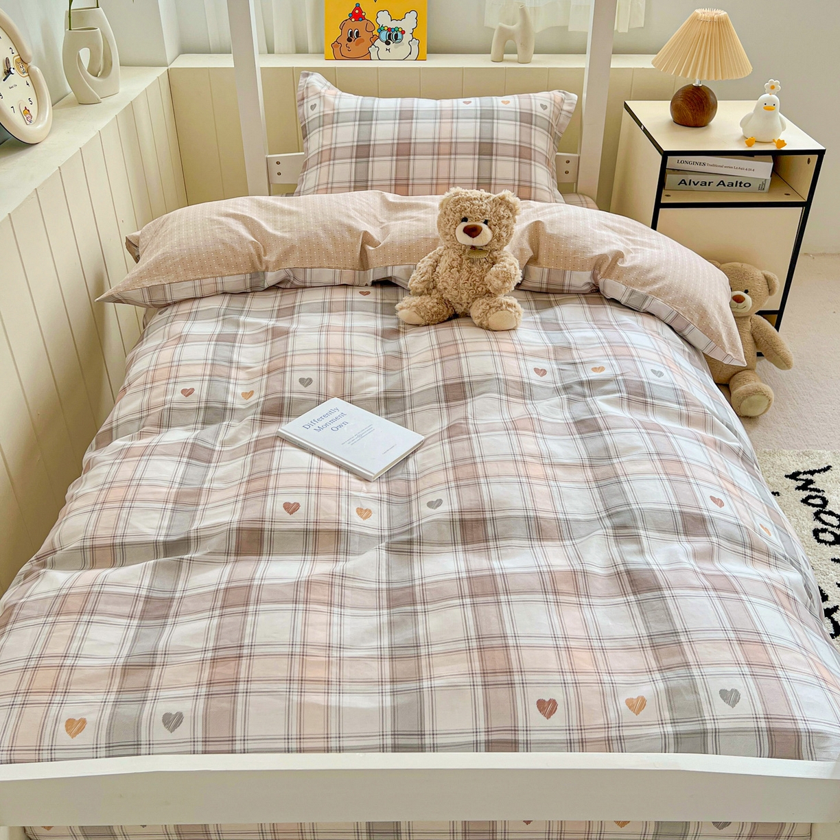 91家纺网 家纺一手货源 找家纺 春雨家居 2025新款学生季全棉三件套（预留缩水） 18.拿铁米