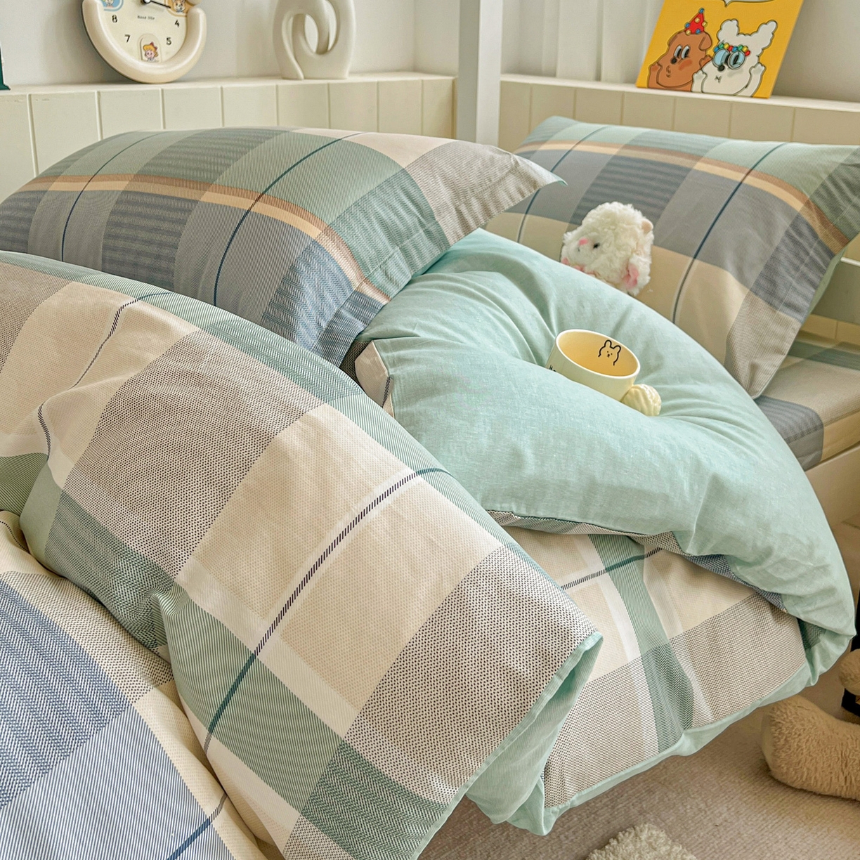 91家纺网 家纺一手货源 找家纺 春雨家居 2025新款学生季全棉三件套（预留缩水） 17.曼波