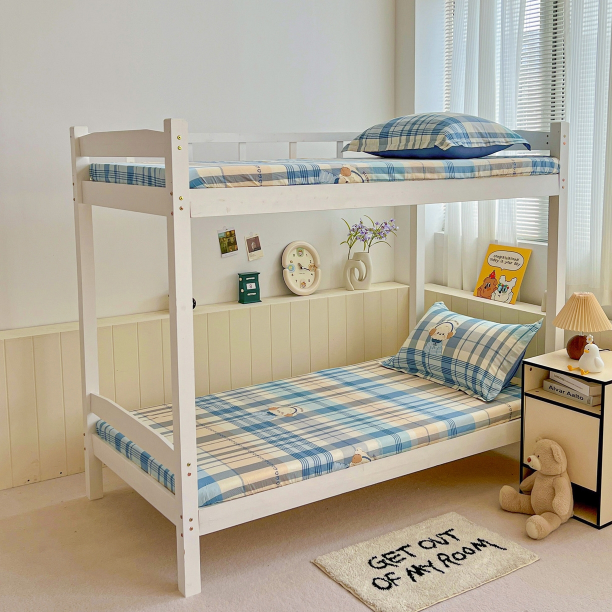 91家纺网 家纺一手货源 找家纺 春雨家居 2025新款学生季全棉三件套（预留缩水） 16.萌萌西高地