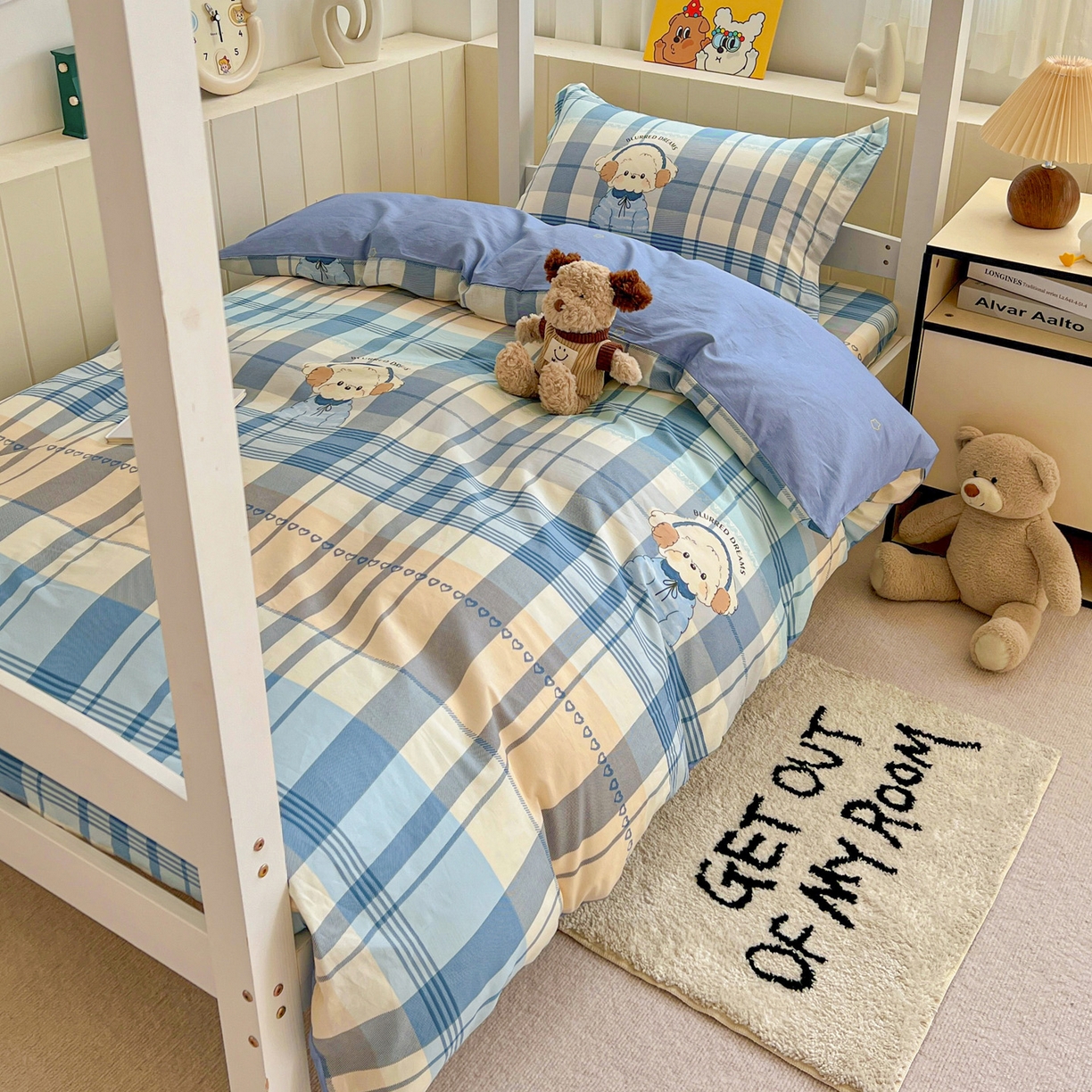 91家纺网 家纺一手货源 找家纺 春雨家居 2025新款学生季全棉三件套（预留缩水） 16.萌萌西高地