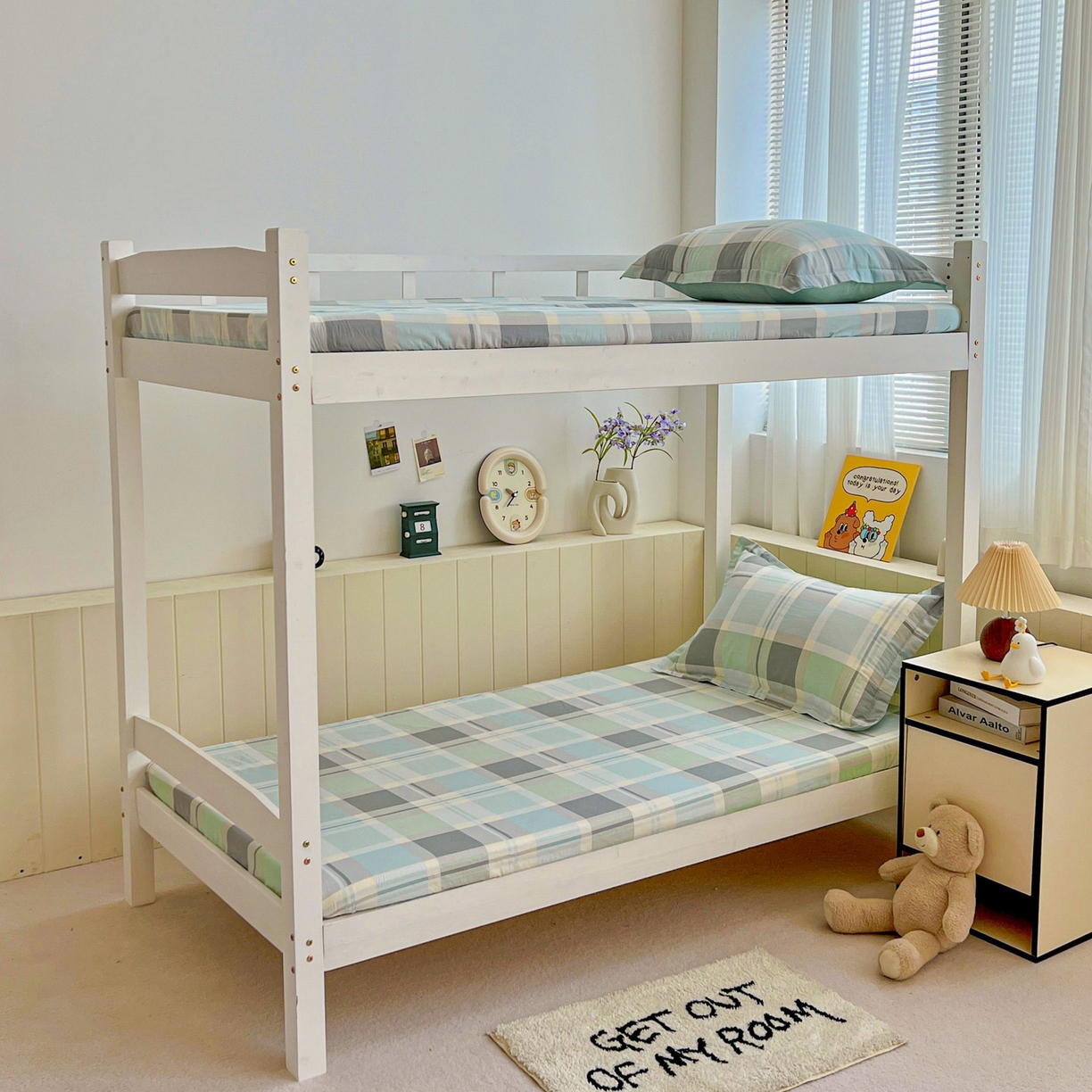 91家纺网 家纺一手货源 找家纺 春雨家居 2025新款学生季全棉三件套（预留缩水） 15.宜家风尚-绿