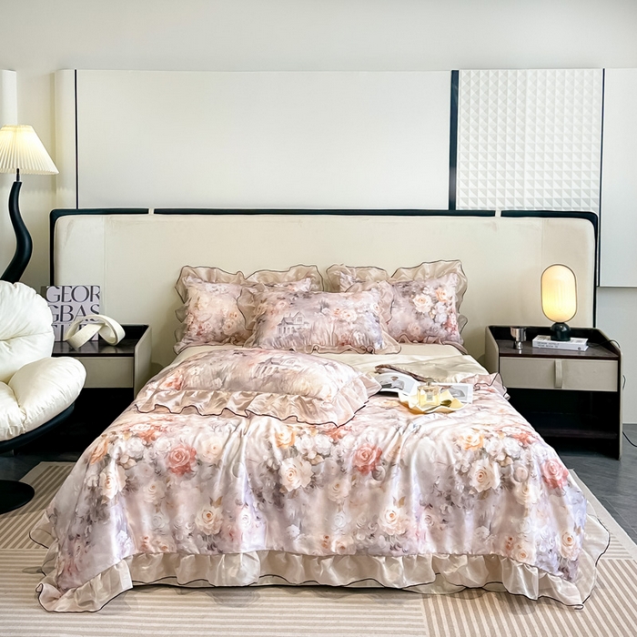 91家纺网 家纺一手货源 找家纺 （总）凤杰家纺 2025新款玉锦缎夏被四件套