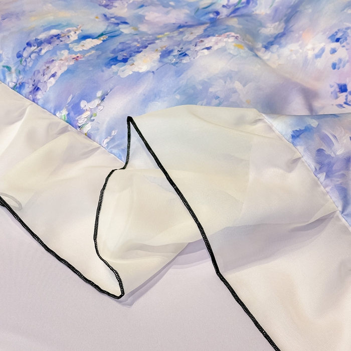 91家纺网 家纺一手货源 找家纺 凤杰家纺 2025新款玉锦缎夏被四件套 芳香蓝