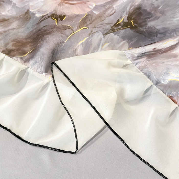 91家纺网 家纺一手货源 找家纺 凤杰家纺 2025新款玉锦缎夏被四件套 索莱亚灰