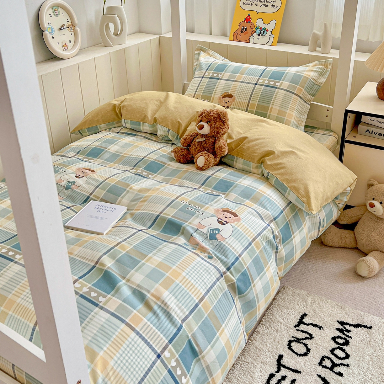 91家纺网 家纺一手货源 找家纺 （总）春雨家居 2025新款学生季全棉三件套（预留缩水）