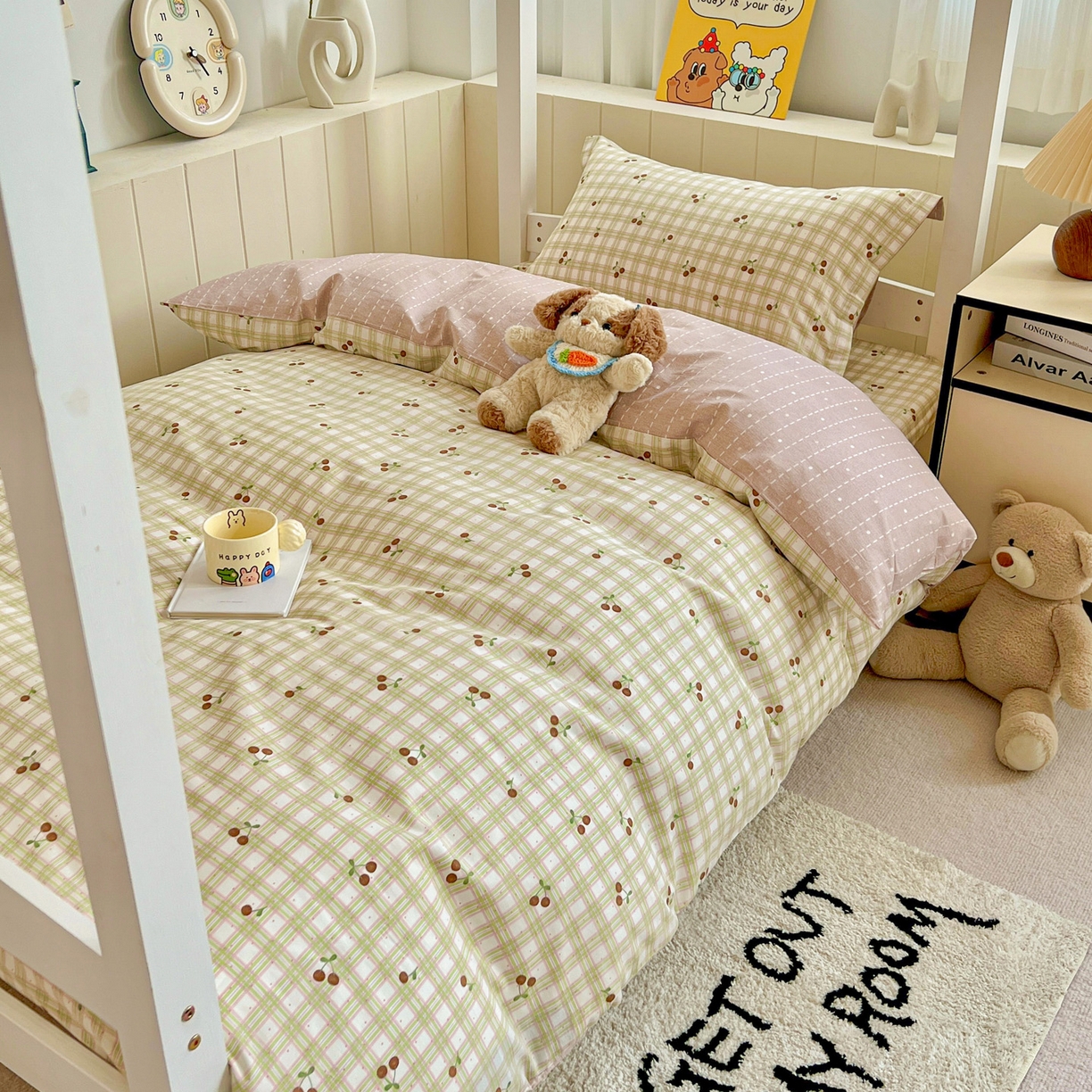 91家纺网 家纺一手货源 找家纺 春雨家居 2025新款学生季全棉三件套（预留缩水） 23.酸甜樱桃