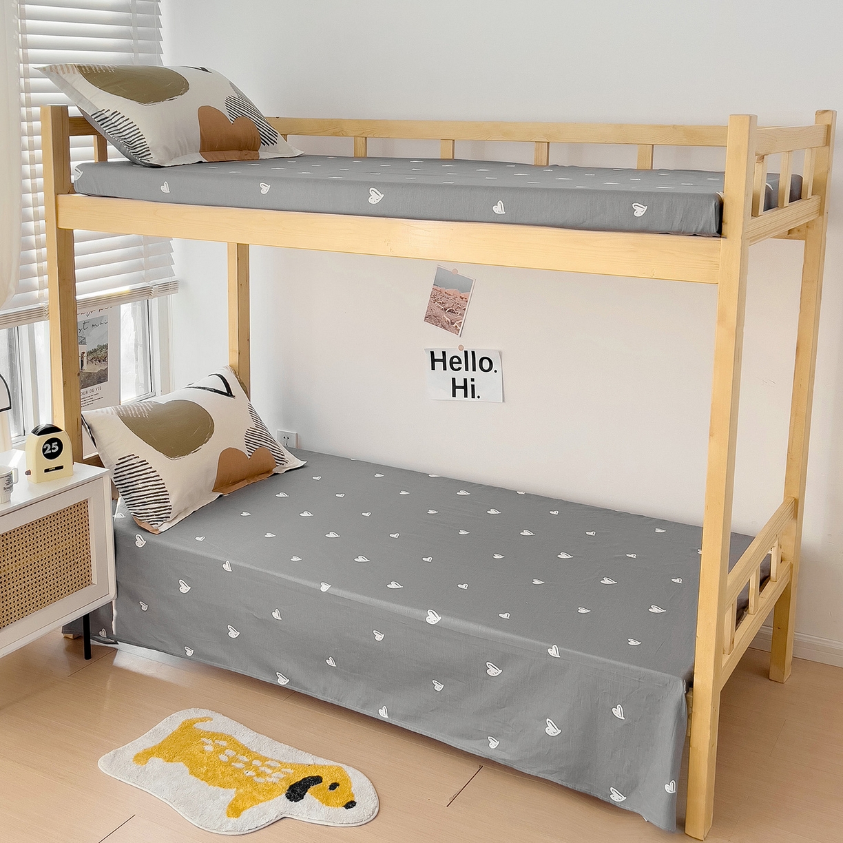 91家纺网 家纺一手货源 找家纺 依庭 2025新款全棉印花学生三件套宿舍三件套全棉三件套纯棉三件套 卡布奇诺