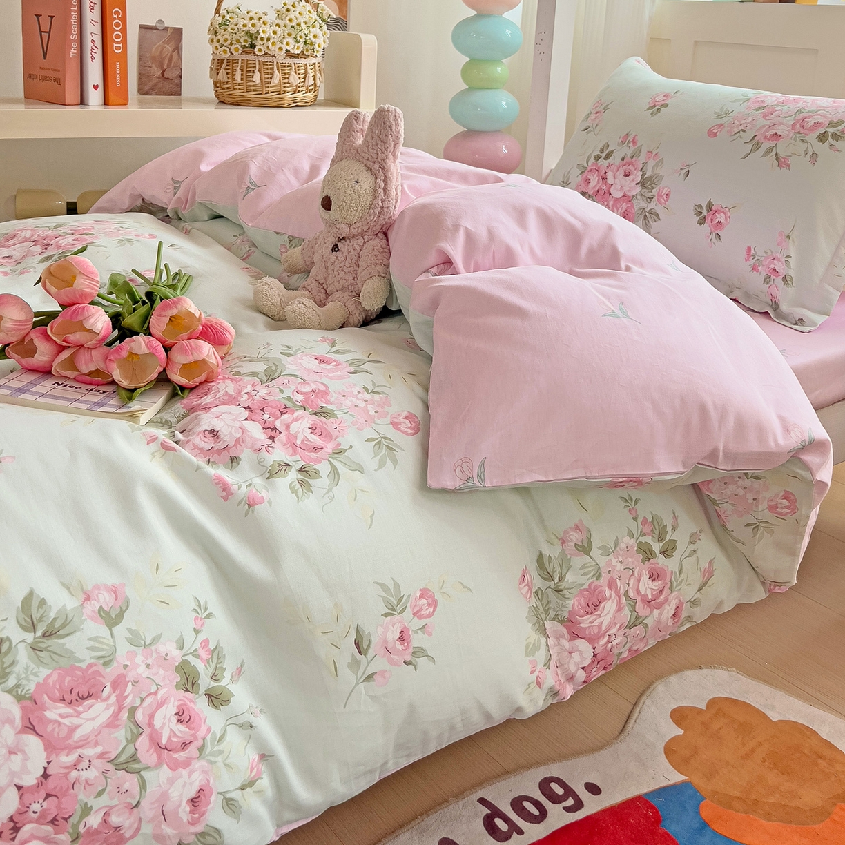 91家纺网 家纺一手货源 找家纺 依庭 2025新款全棉印花学生三件套宿舍三件套全棉三件套纯棉三件套 罗微