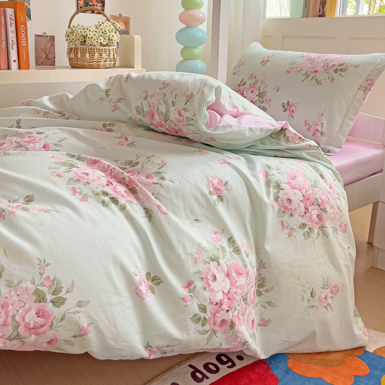 91家纺网 家纺一手货源 找家纺 依庭 2025新款全棉印花学生三件套宿舍三件套全棉三件套纯棉三件套 罗微